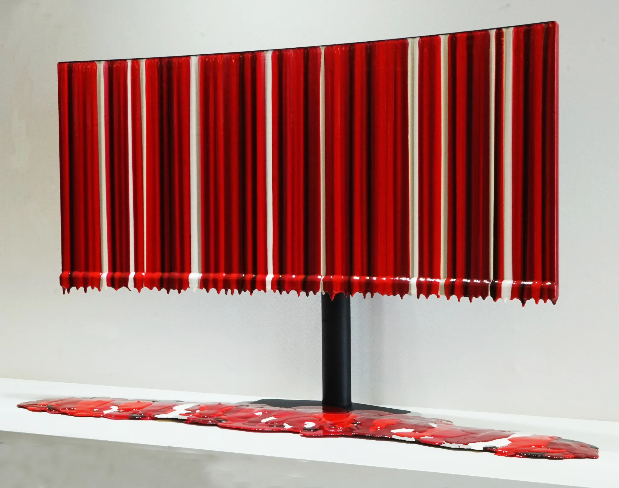 Trace of Sans - Overflow, 2026, Acrylic, resin on monitor — painting by Koo Sang Hee (구상희)