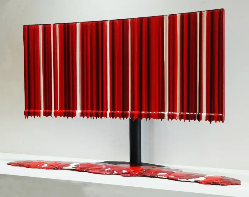 Trace of Sans - Overflow, 2026, Acrylic, resin on monitor — painting by Koo Sang Hee (구상희)