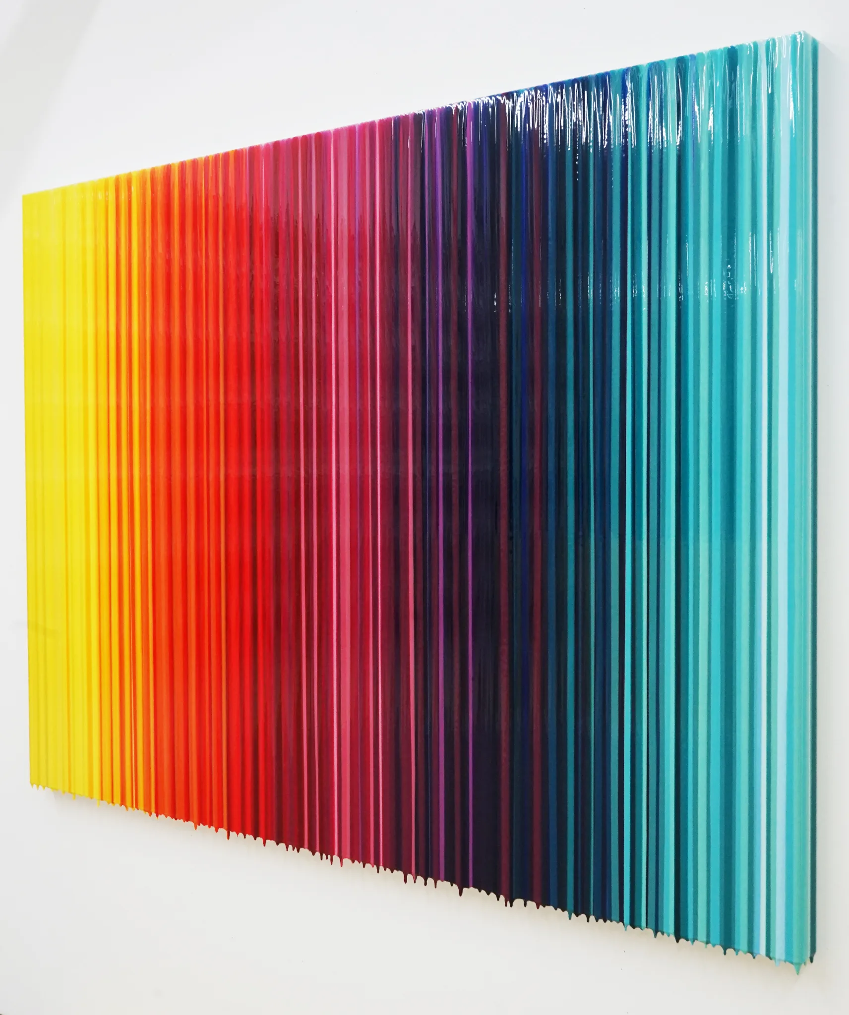 Trace of Sans - FLOW, 2026, Acrylic, resin on wood — painting by Koo Sang Hee (구상희)