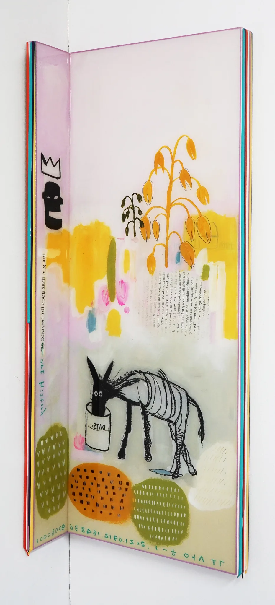Trace of Sans-Hommage to Basquiat, 90.5x10, 90.5x35cm, Acrylic & resin on panel,2021 - 복사본